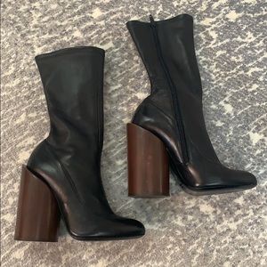 Givenchy black block heel bootie